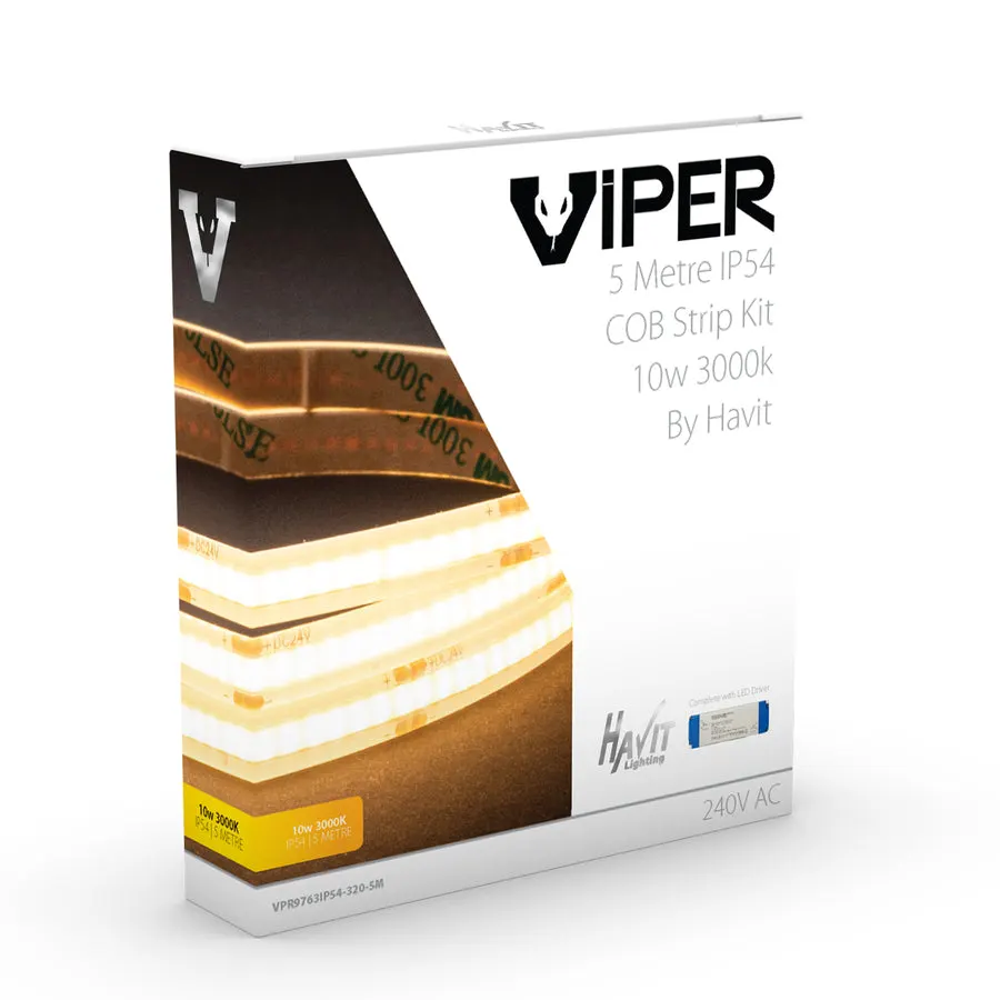 TEDS VIPER 5m COB Dimmable LED Strip Kit 10 Watts Per Meter