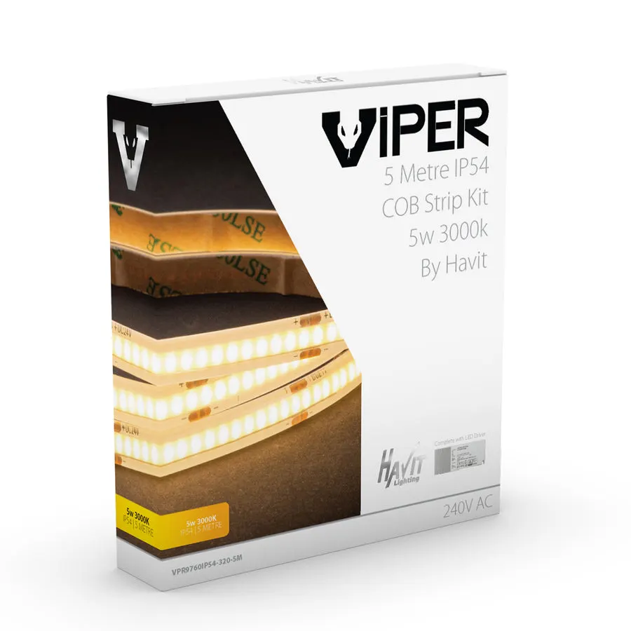 TEDS VIPER 5m COB Dimmable LED Strip Kit 5 Watts Per Meter