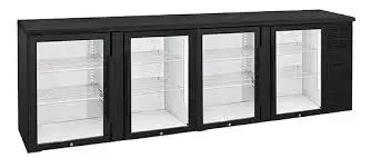 Anvil BBZ0400 Four Door Glass Backbar Fridge
