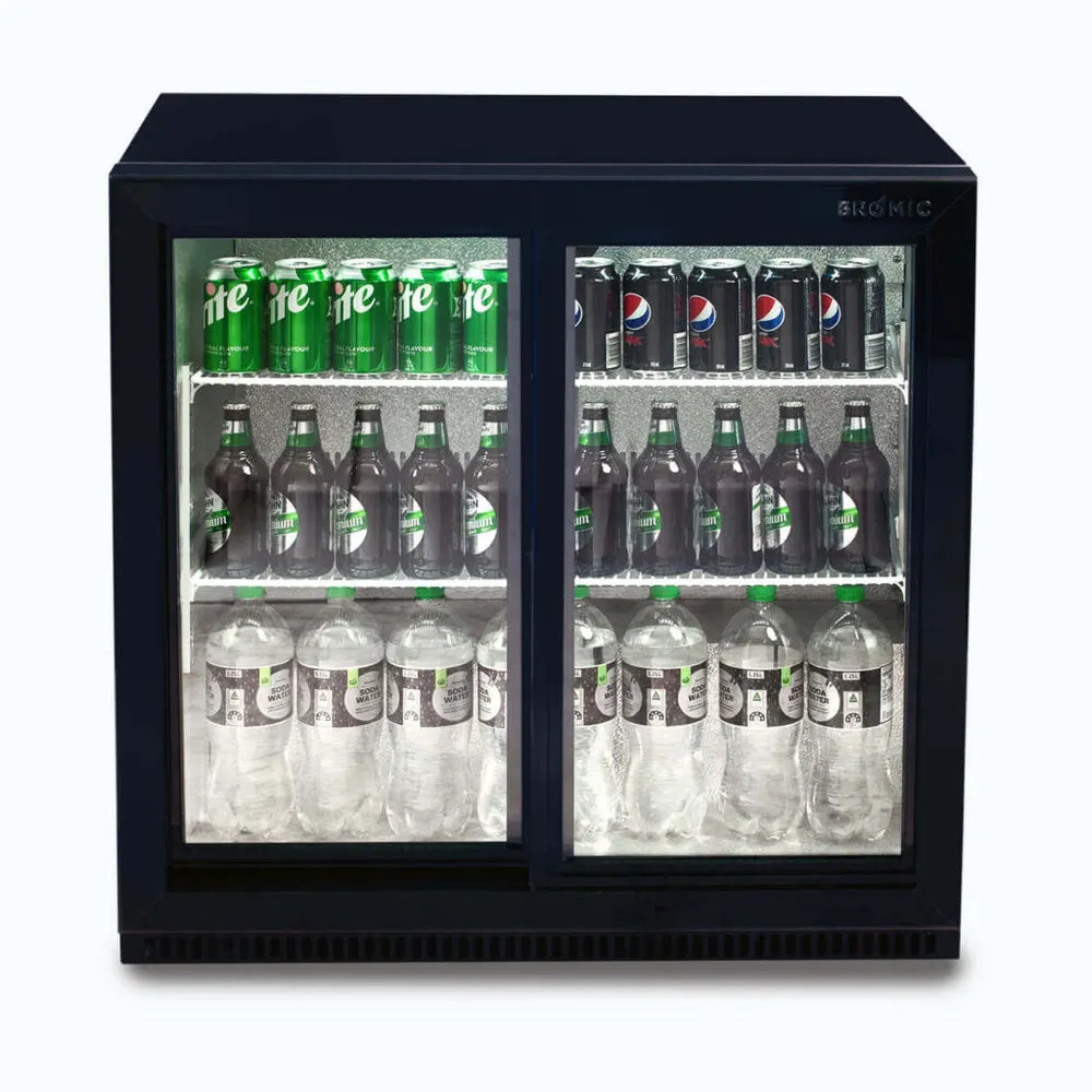 Bromic Back Bar Fridge – 190L – 2 Doors – Sliding - BB0200GDS-NR-1
