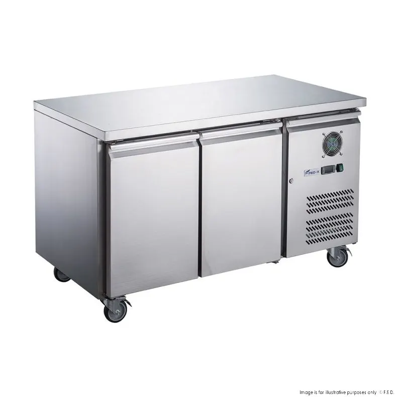 Ex-Display FED-X S/S Two Door Bench Fridge - XUB6C13S2V-VIC908