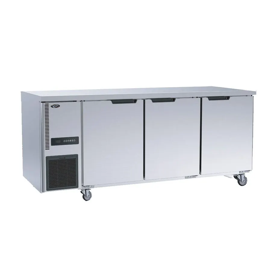 Refurbished CLEARANCE - Thermaster Stainless Steel Triple Door Workbench Fridge - TL1800TN-3D-QLD140