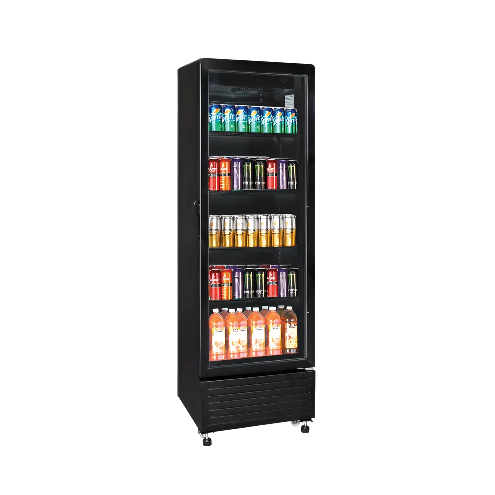 Exquisite One Glass Doors Upright Display Fridge – Black - DC150
