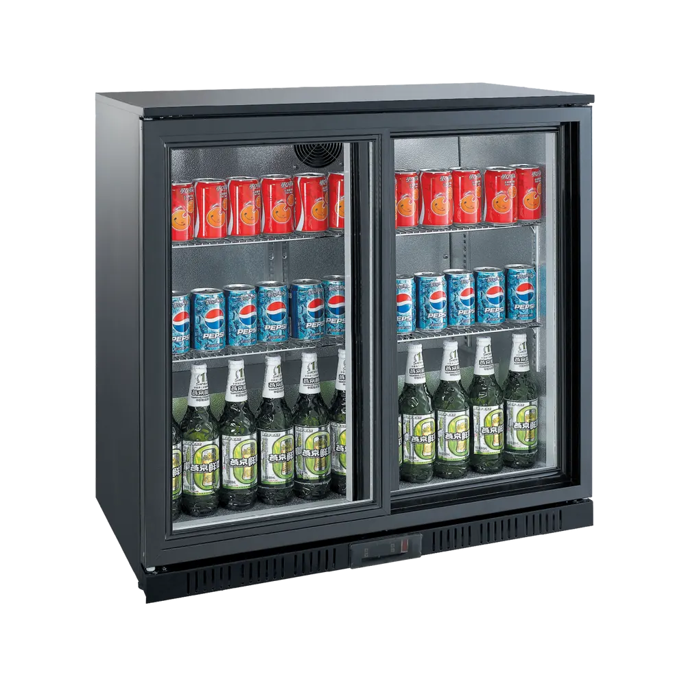 Exquisite Two Sliding Doors Backbar Display Fridge - UBC210S