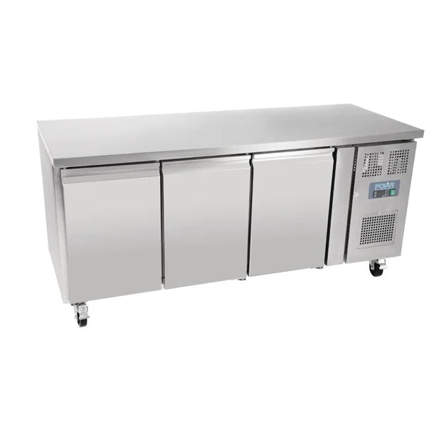Polar U-Series Triple Door Counter Fridge 417Ltr - UA048-A