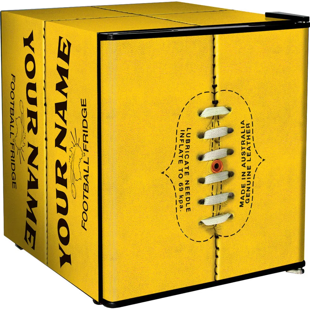 Footy Design Vintage Mini Bar Fridge - Add Your Own Name - Model BC46B2-FOOTY-V2