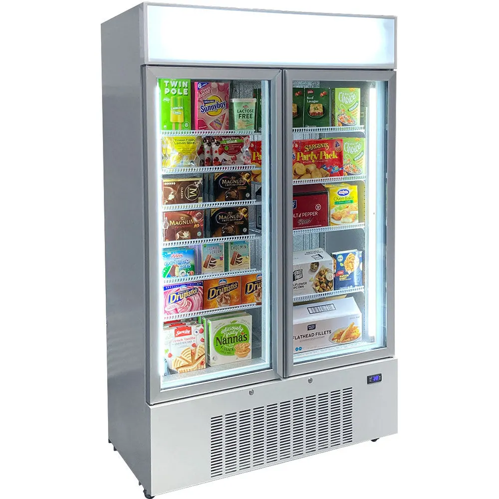 Schmick Upright 2 Door Commercial Glass Door Freezer Model HUS-F10