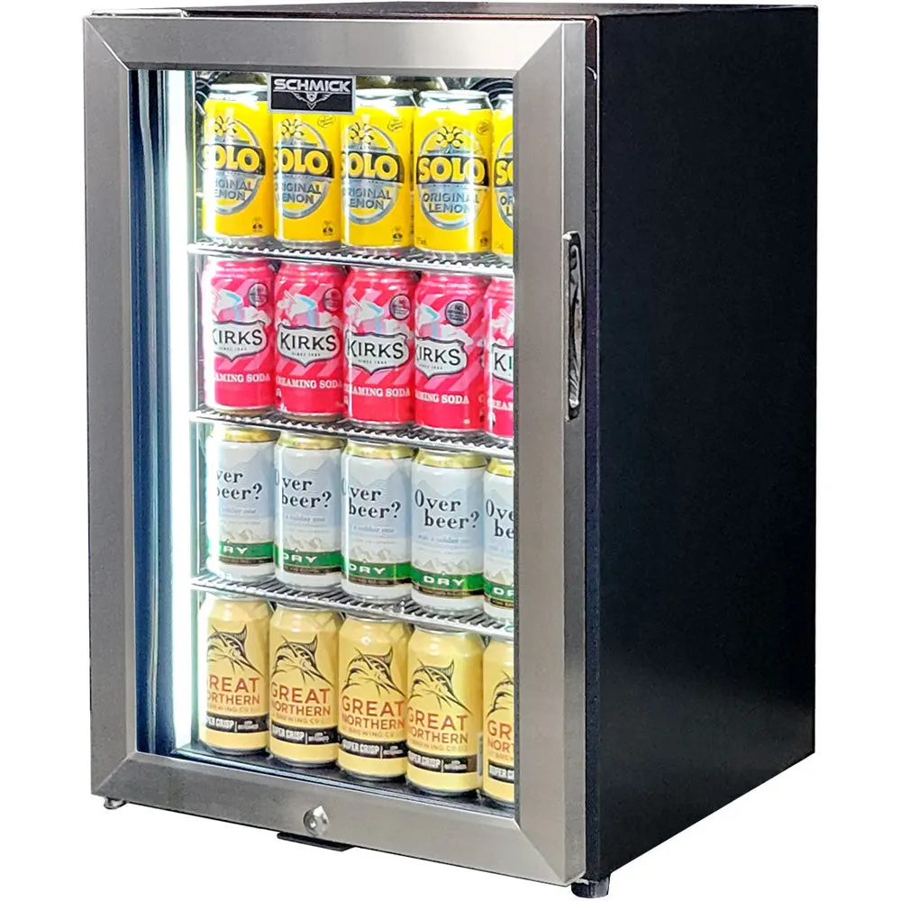 Classy Quiet 69Ltr Triple Glazed Bar Fridge With Blue and White Led - Model SK68L-SS
