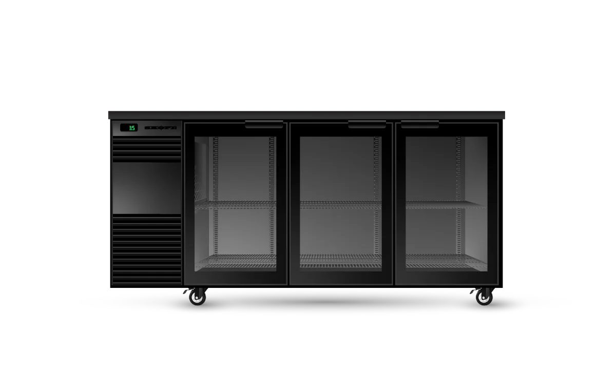Skope BackBar 3 Glass Swing Door Fridge - BB.3.GSW