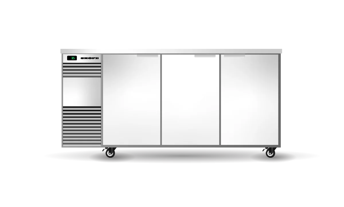 Skope BackBar 3 Solid Swing Door Fridge - BB.3.SSW