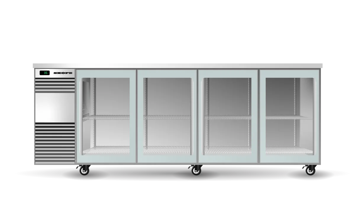 Skope BackBar 4 Glass Sliding Door Fridge - BB.4.GSL