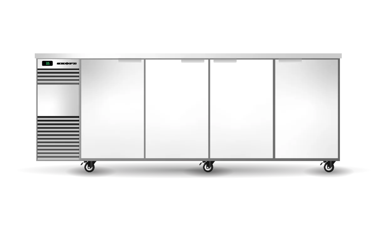 Skope BackBar 4 Solid Swing Door Fridge - BB.4.SSW