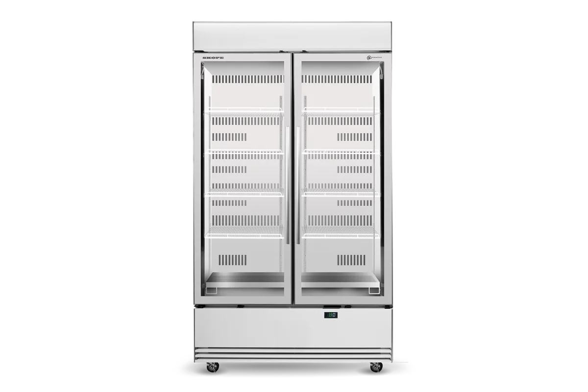 Skope ActiveCore 2 Glass Door Display or Storage Fridge, Lit Sign - BME1200N-AC