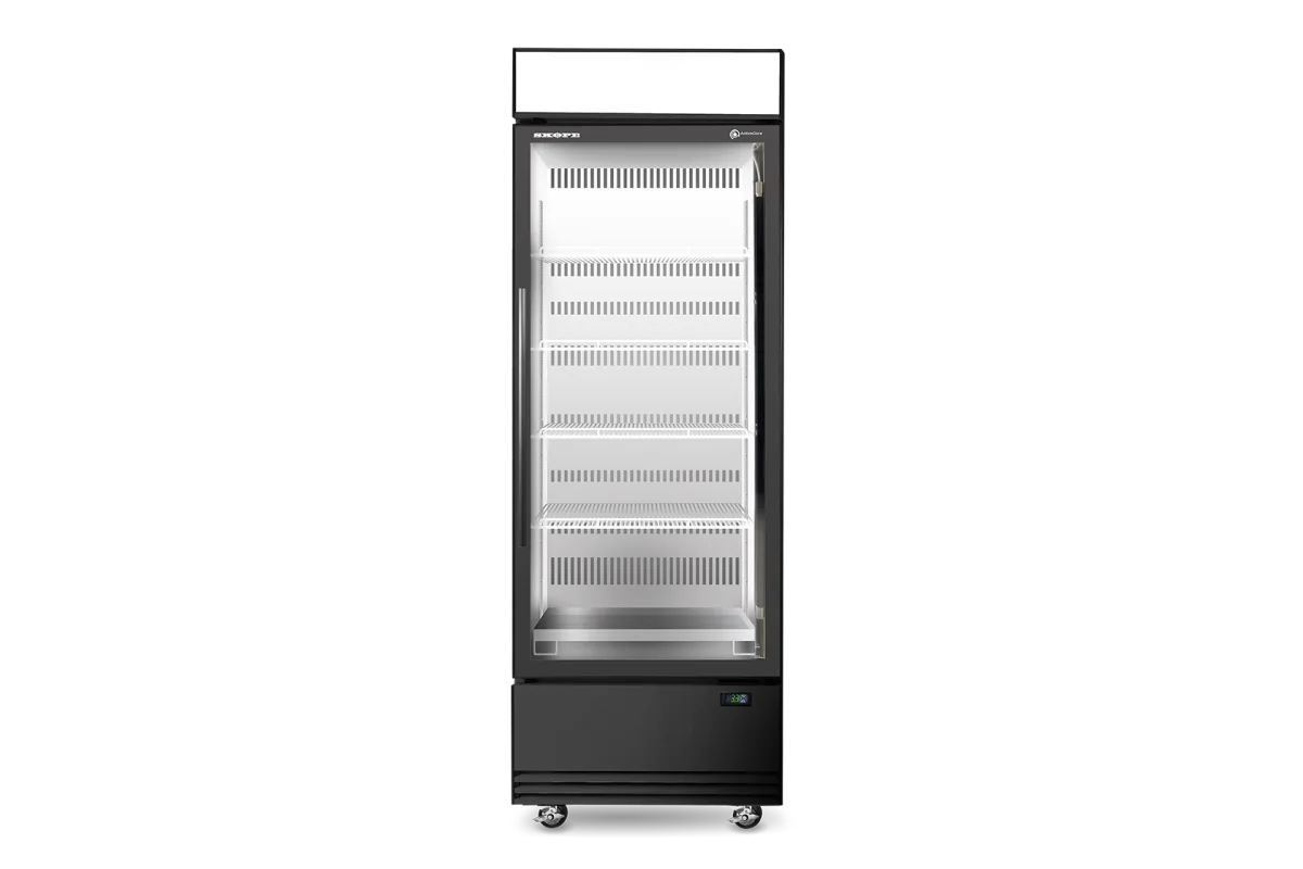 Skope ActiveCore 1 Glass Door Display or Storage Fridge, Lit Sign - BME600N-AC