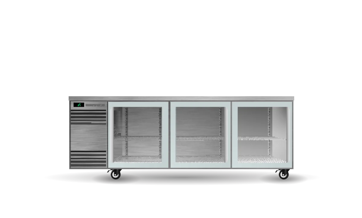 Skope BackBar 3 Glass Sliding Door CounterLine Fridge - CL.3.GSL
