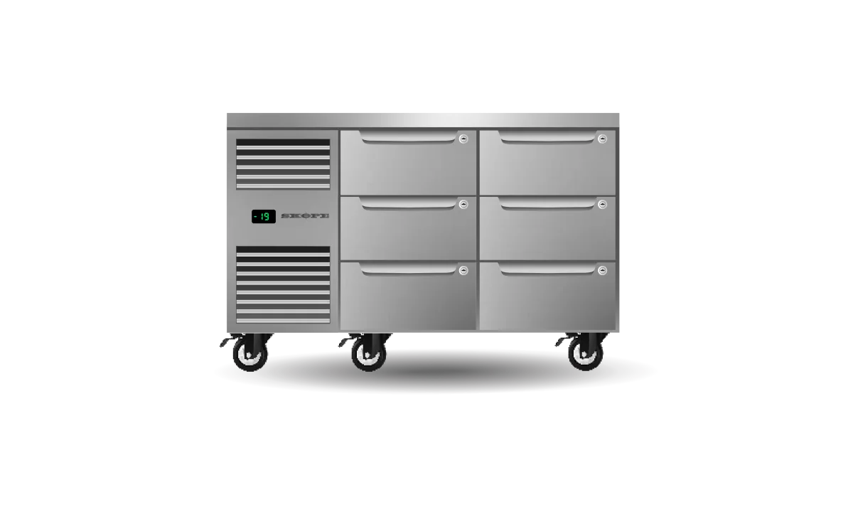 Skope ProSpec 6 Drawer, 2 Bay, Underbench GN1/1 Freezer - PG11.UBF.2.D6