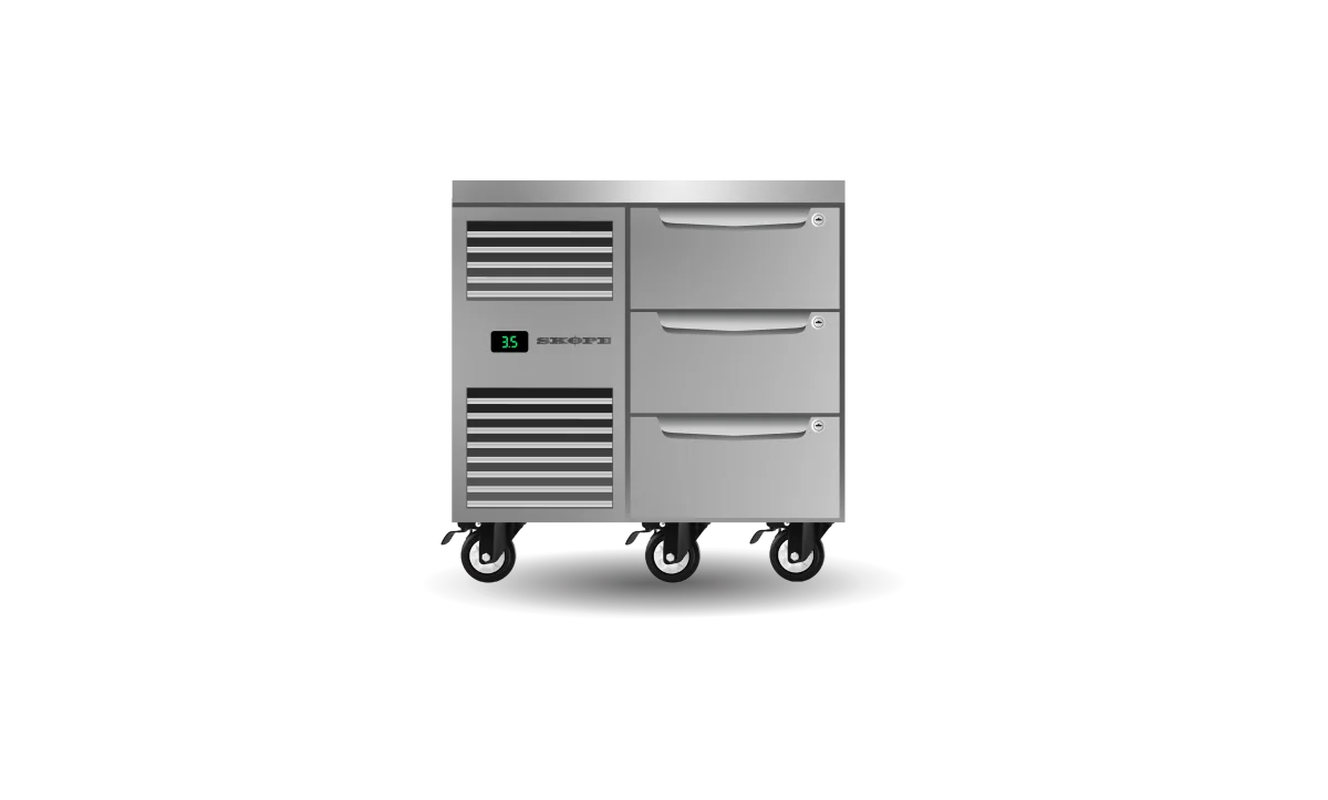 Skope ProSpec 3 Drawer, 1 Bay, Underbench GN 1/1 Fridge - PG11.UBR.1.D3