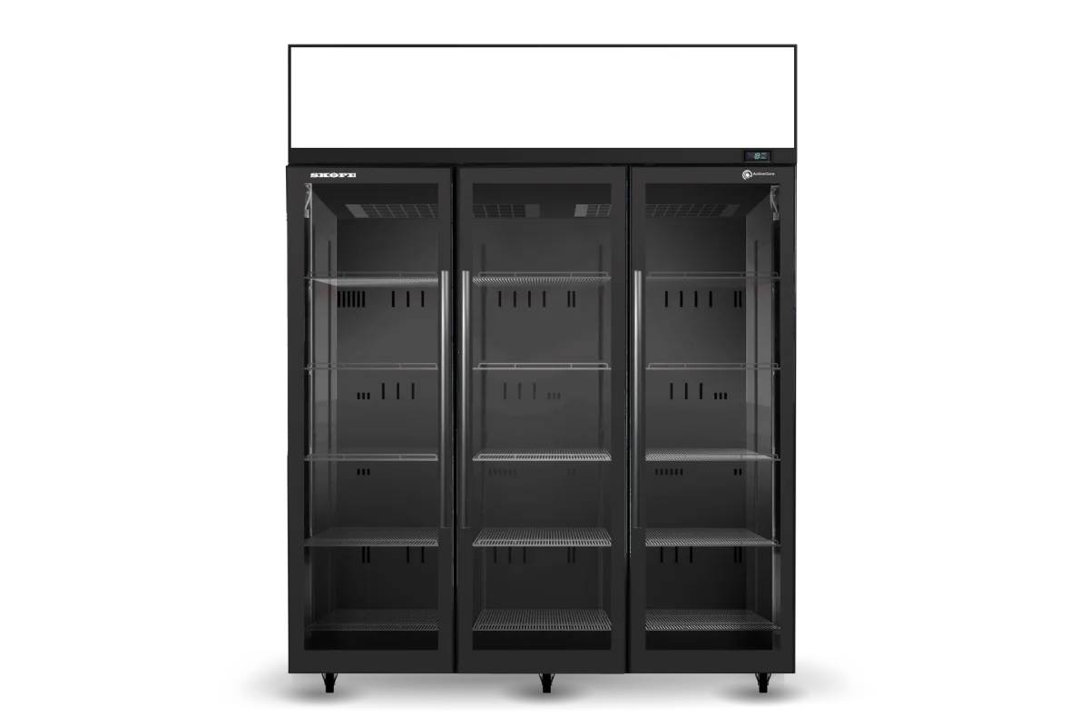 Skope ActiveCore 3 Glass Door Display or Storage Fridge, Lit Sign - SKT1500N-AC