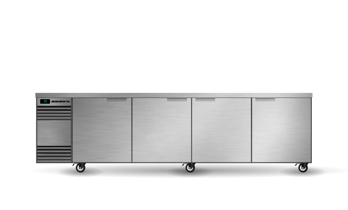 Skope BackBar 4 Solid Swing Door SlimLine Fridge - SL.4.SSW