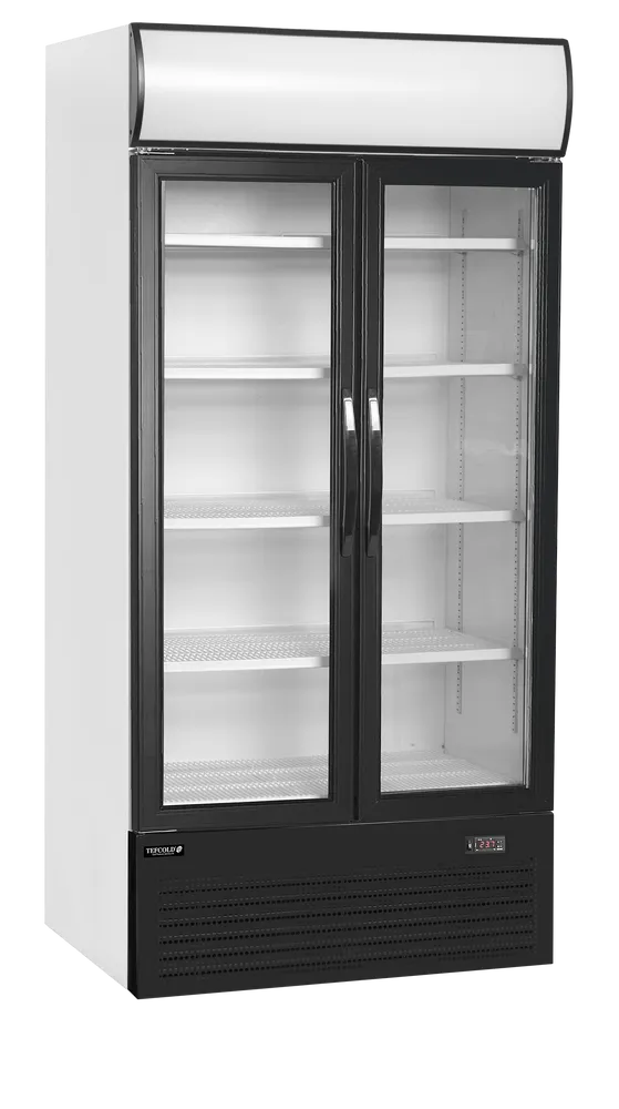 Tefcold FSC1000H - 2-door display cooler with canopy