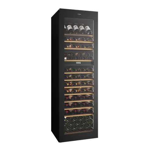 Vintec VWD190FAB-R - 120-Bottle Dual Zone Wine Cabinet Slot-in Push-to-open